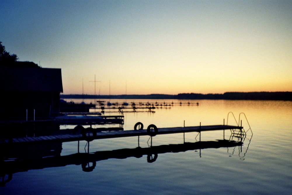 Sonnenuntergang am See.