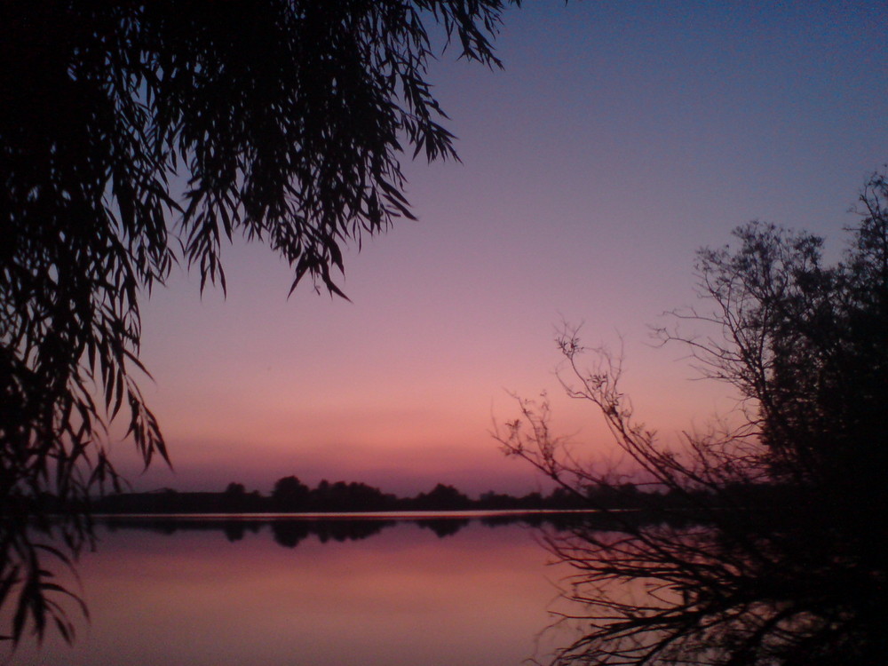 sonnenuntergang am see