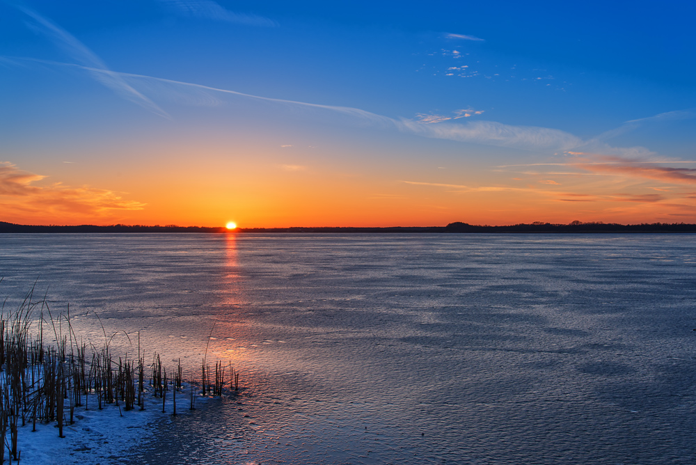 Sonnenuntergang am See Foto & Bild | sonnenuntergänge, himmel