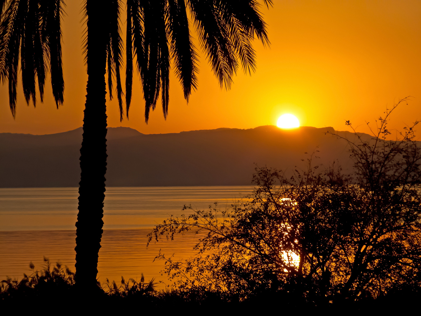 Sonnenuntergang am See Genezareth