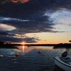 Sonnenuntergang am See in Kalmar Schweden