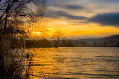 Sonnenuntergang am See, Pfordt, Schlitz