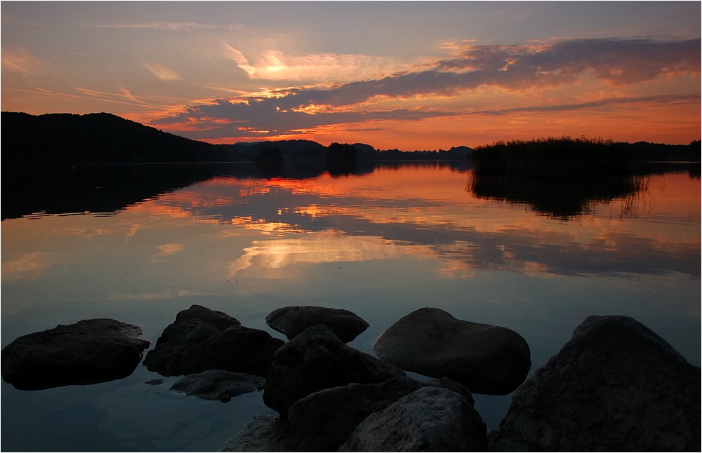 Sonnenuntergang am Seehamer See III