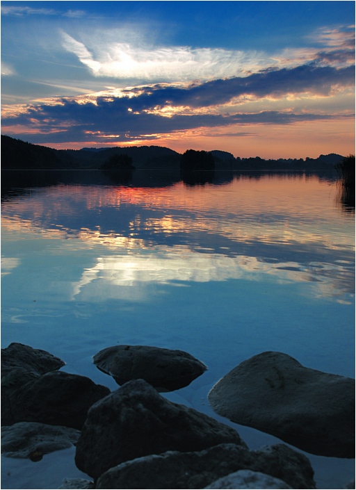 Sonnenuntergang am Seehamer See IV