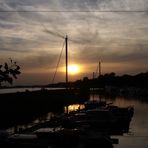 Sonnenuntergang am Segelhafen