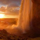 Sonnenuntergang am Seljalandsfoss