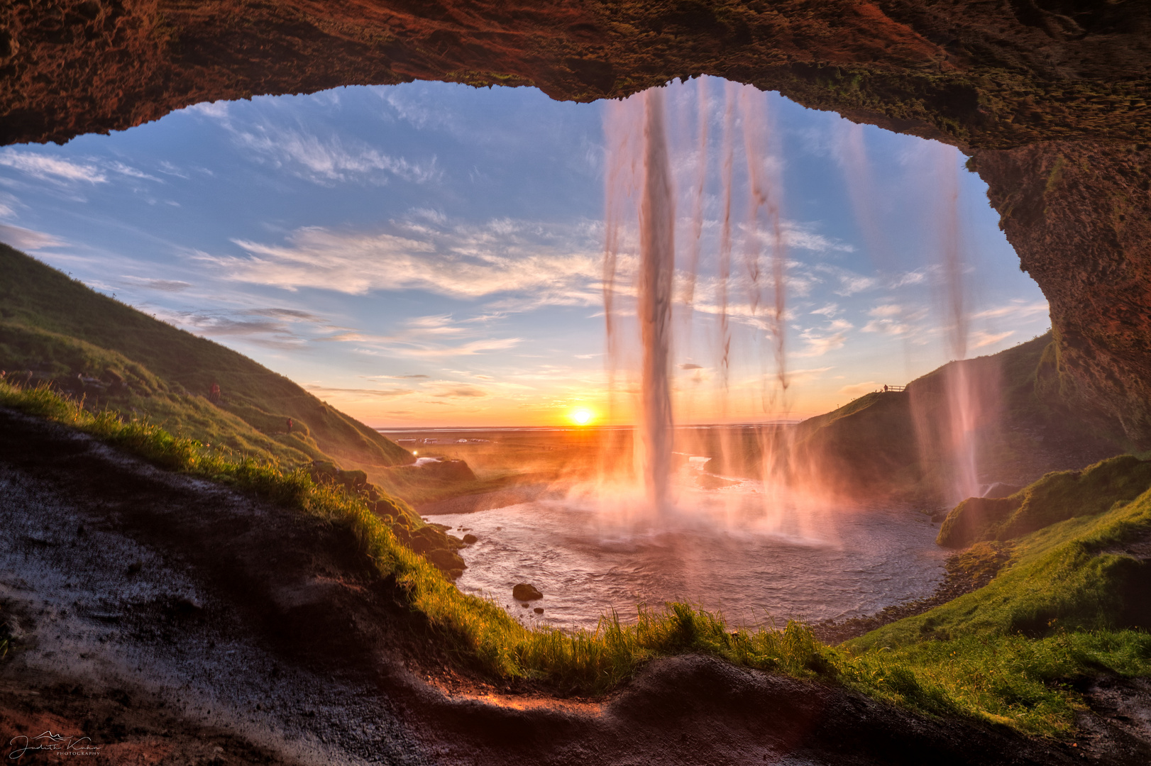 Sonnenuntergang am Seljalandsfoss