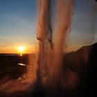 Sonnenuntergang am Seljalandsfoss