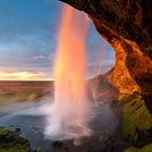 Sonnenuntergang am Seljalandsfoss