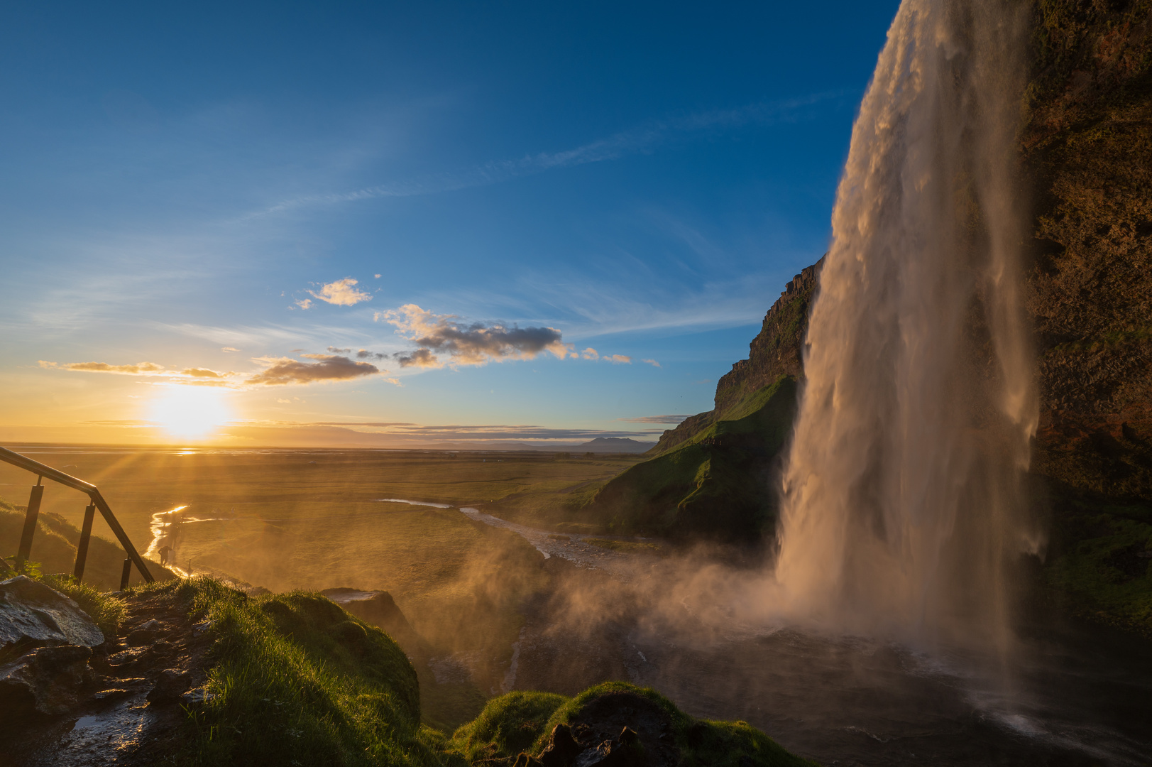 Sonnenuntergang am Seljalandsfoss