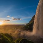 Sonnenuntergang am Seljalandsfoss