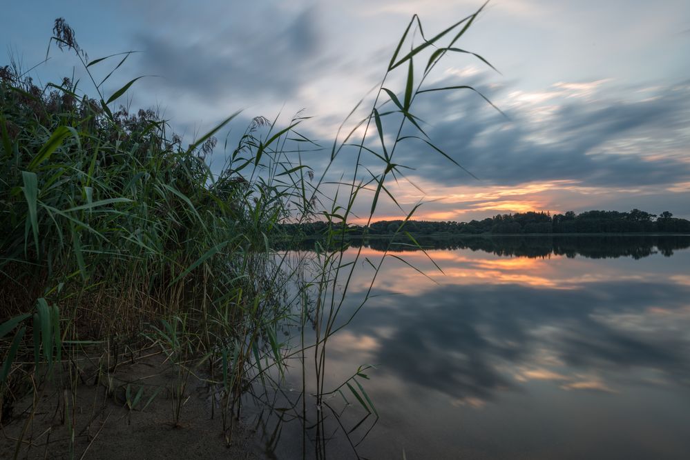 Sonnenuntergang am Selker Noor