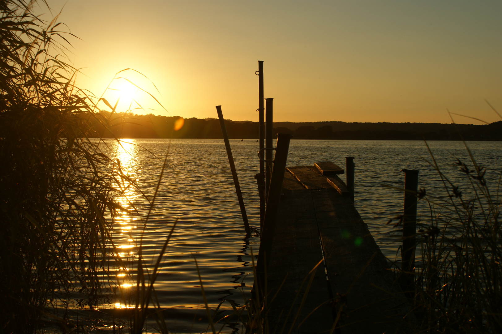 Sonnenuntergang am Selliner See