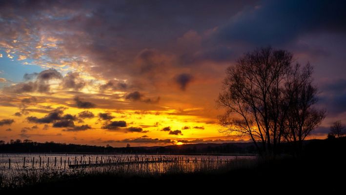 Sonnenuntergang am Selliner See