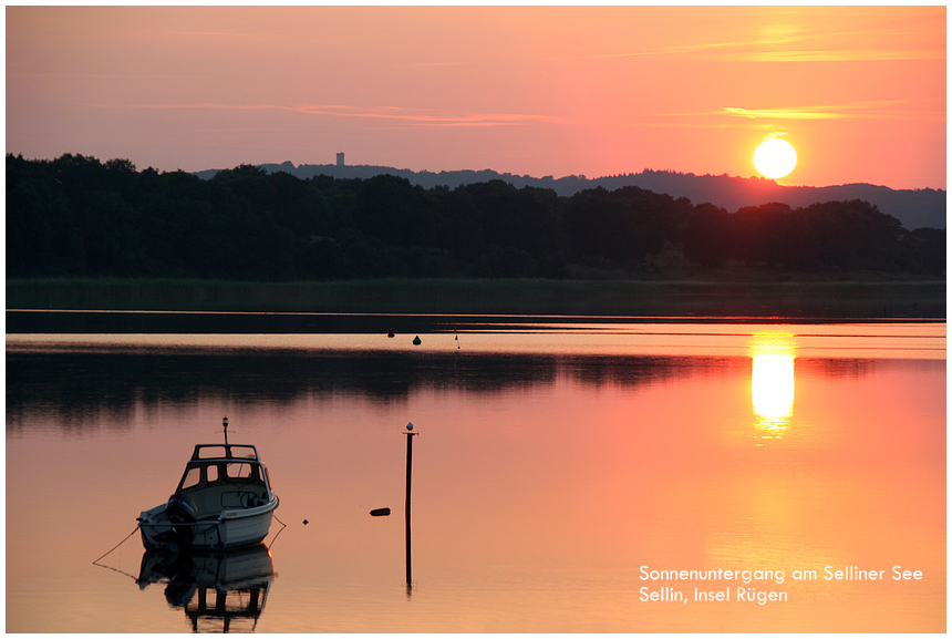 Sonnenuntergang am Selliner See, Insel Rügen