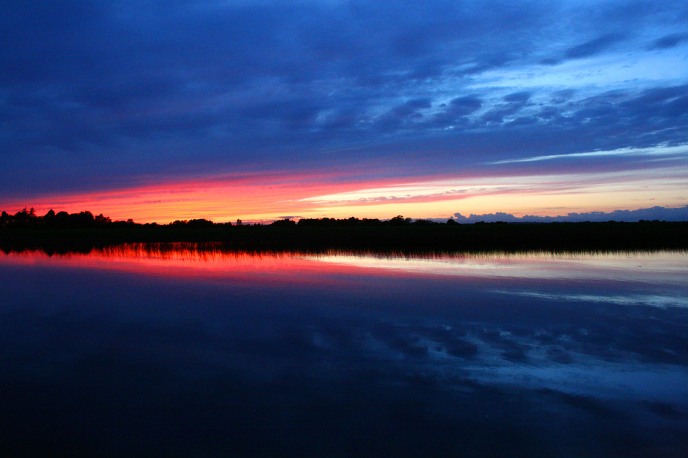 Sonnenuntergang am Shanon-River in Irland