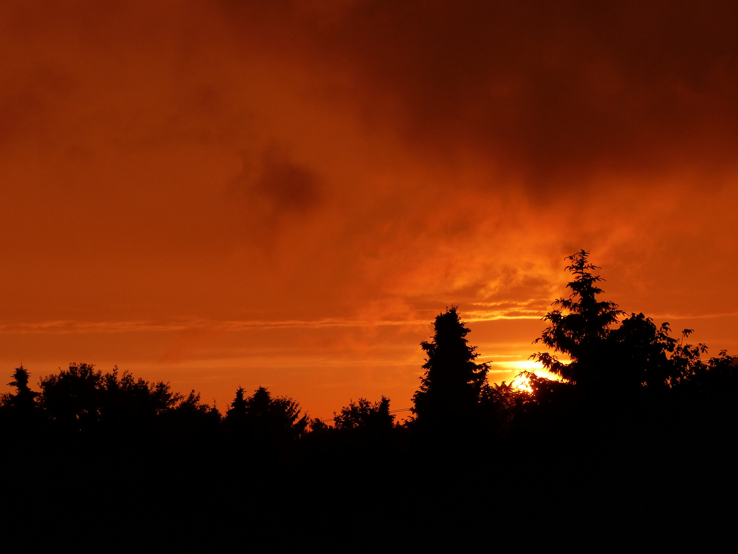 Sonnenuntergang am Siebengebirge