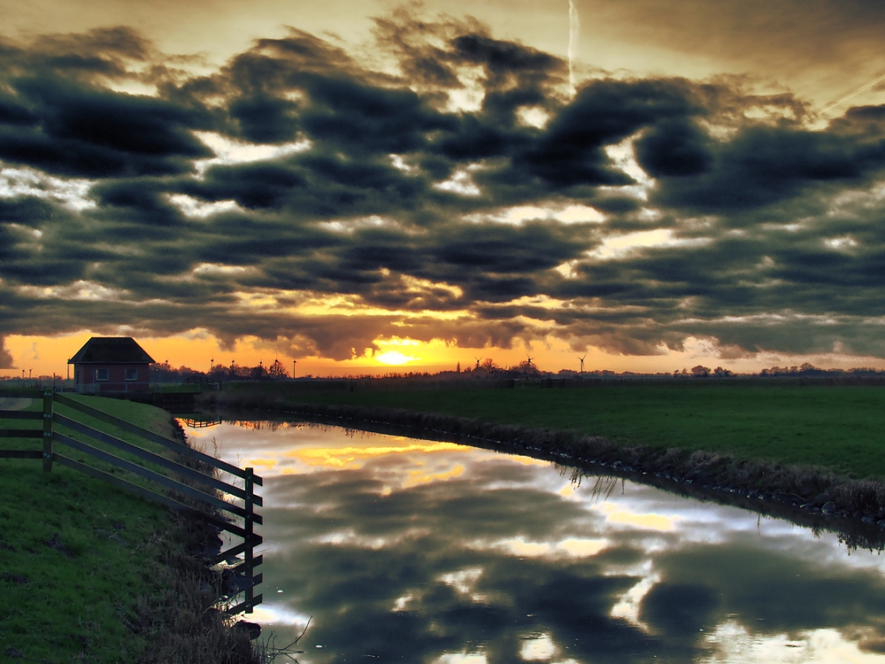 Sonnenuntergang am Siel