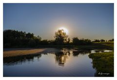 Sonnenuntergang am Silbersee im NSG Kindel