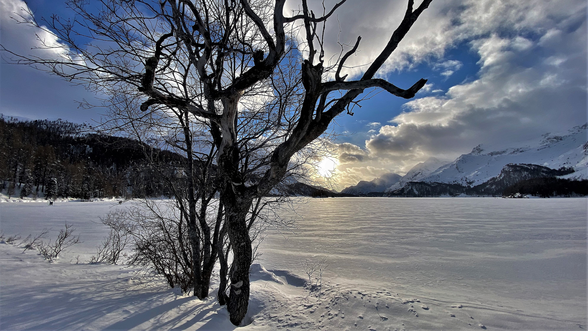 Sonnenuntergang am Silsersee