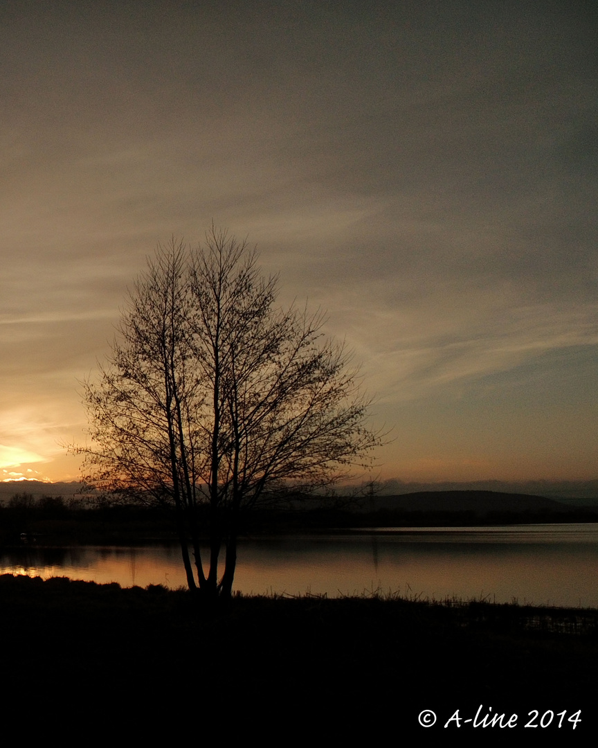 Sonnenuntergang am Singliser See