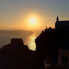 Sonnenuntergang am Skaros - Felsen - Imerovigli im Mai 2014