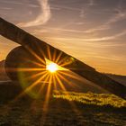 Sonnenuntergang am Skulpturenweg Nittel an der Mosel