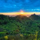 Sonnenuntergang am Slevogtfelsen