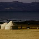 Sonnenuntergang am Song Kul See