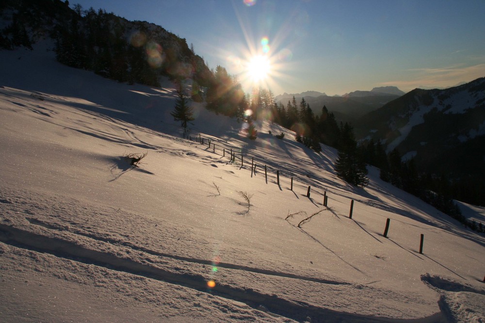 Sonnenuntergang am Sonntagshorn