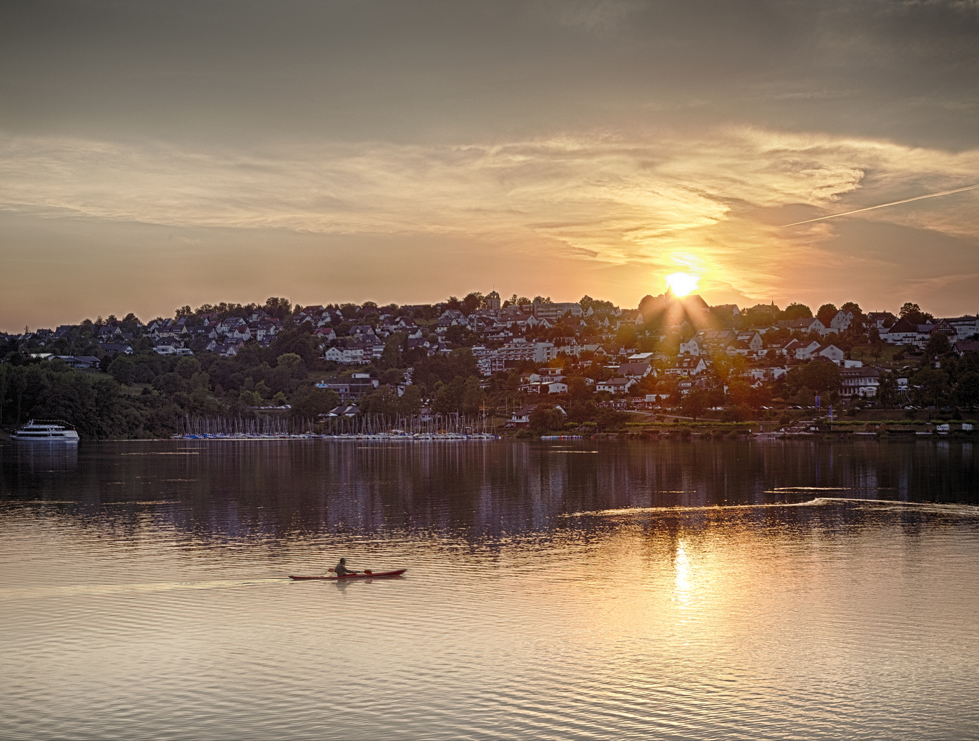 Sonnenuntergang am Sorpesee