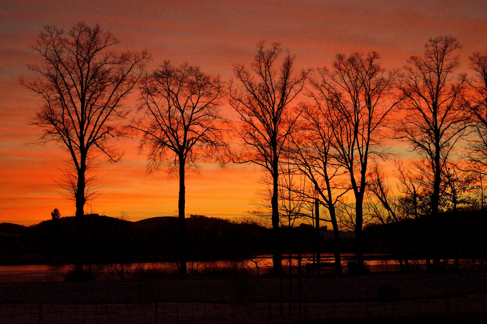 Sonnenuntergang am Sorpesee