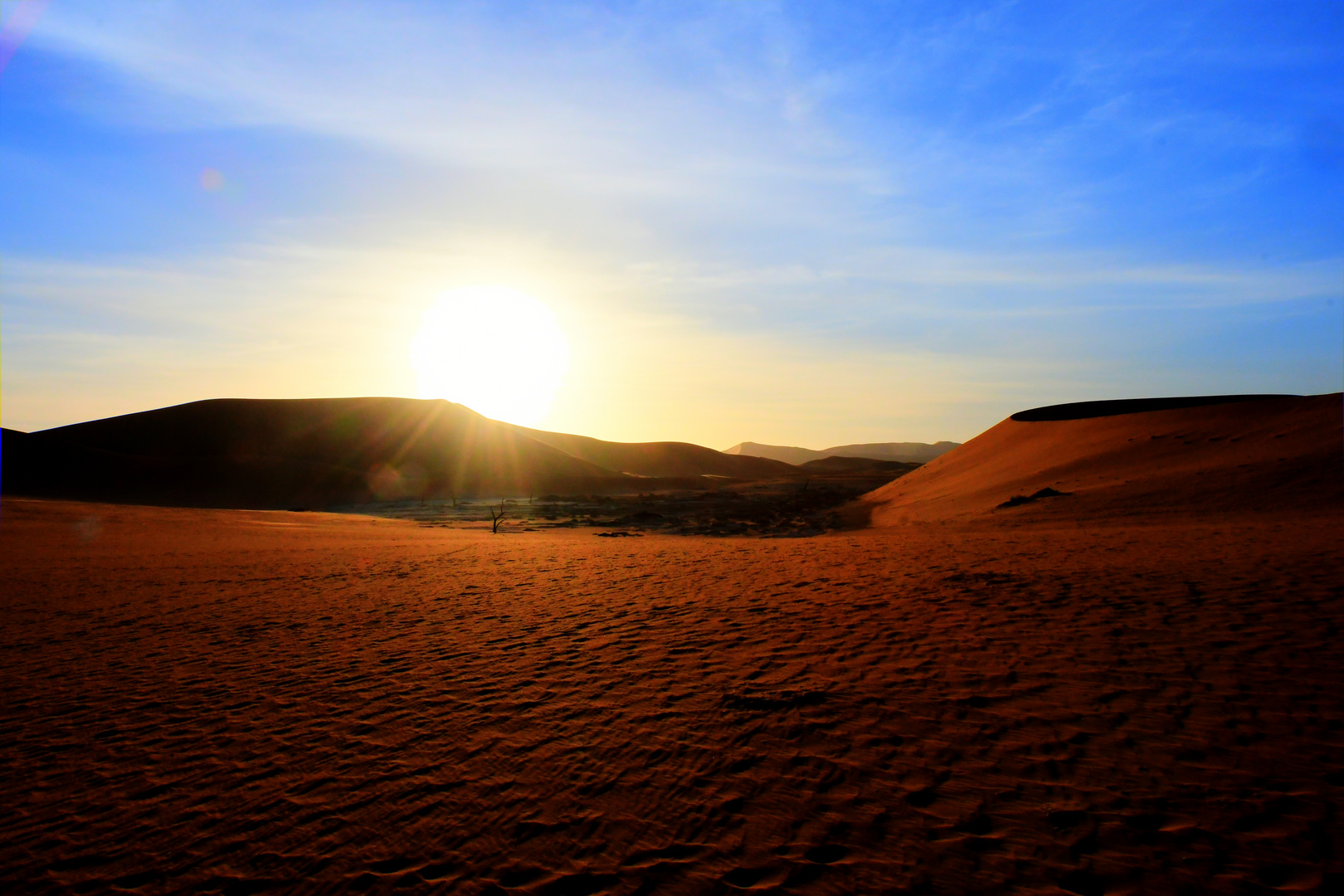 Sonnenuntergang am Sossusvlei