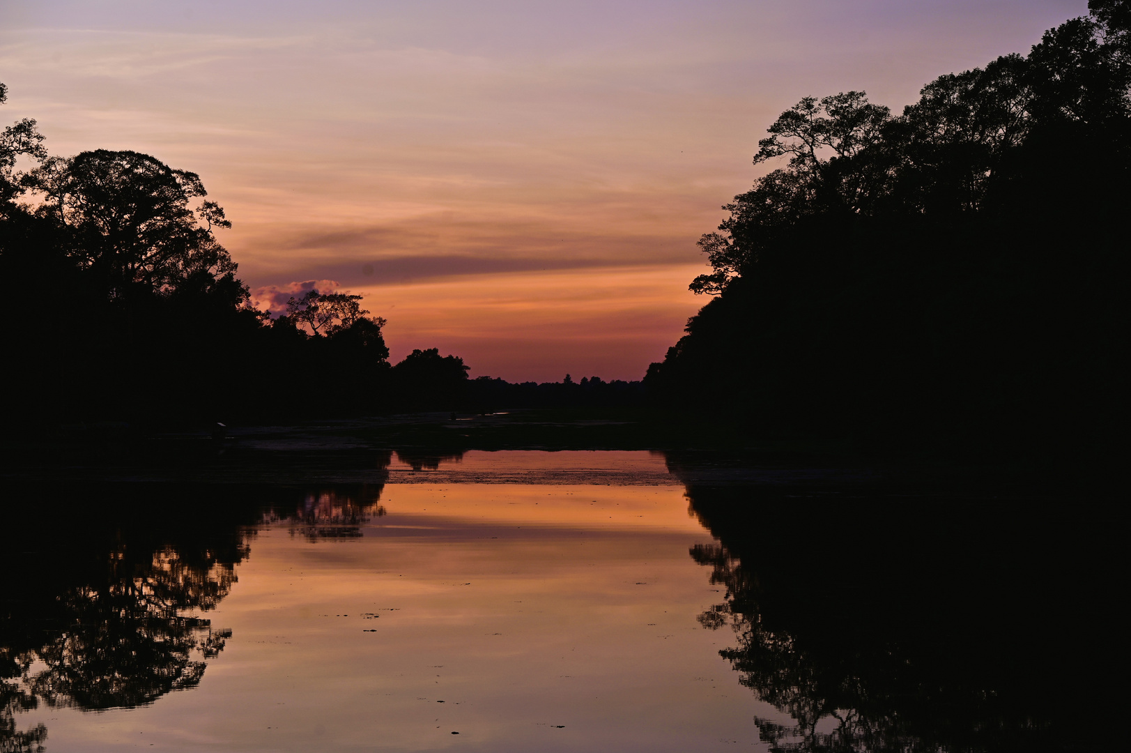 Sonnenuntergang am Southgate Angkor Thom