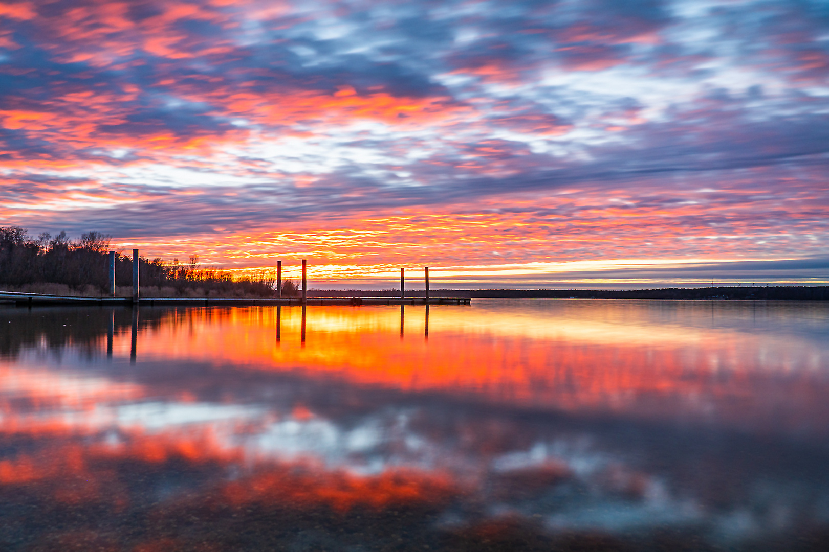 Sonnenuntergang am Spremberger Stausee