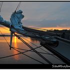 Sonnenuntergang am Stadthafen von Rostock / Haedgehalbinsel