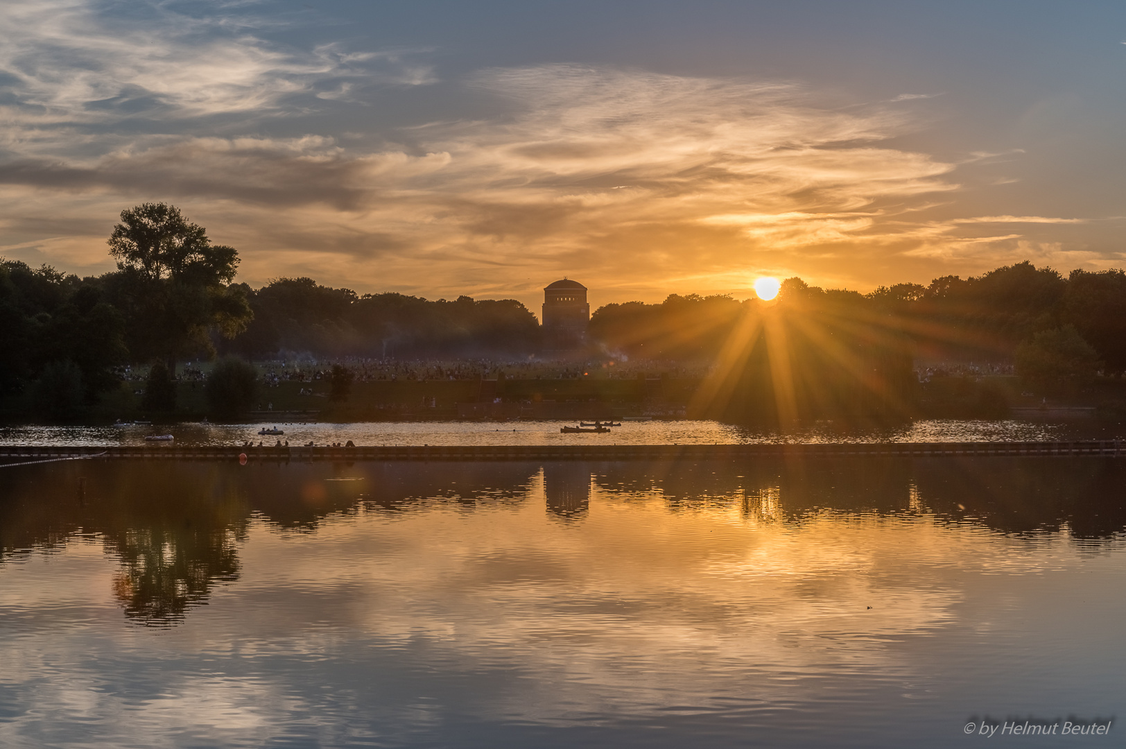 Sonnenuntergang am Stadtparksee