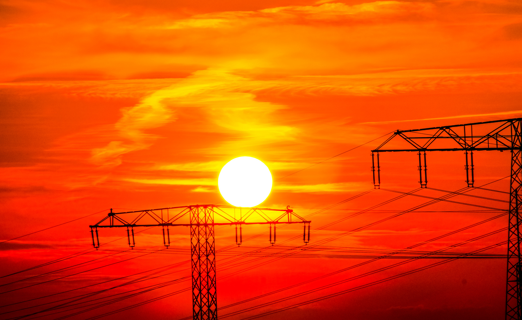 Sonnenuntergang am Stadtrand