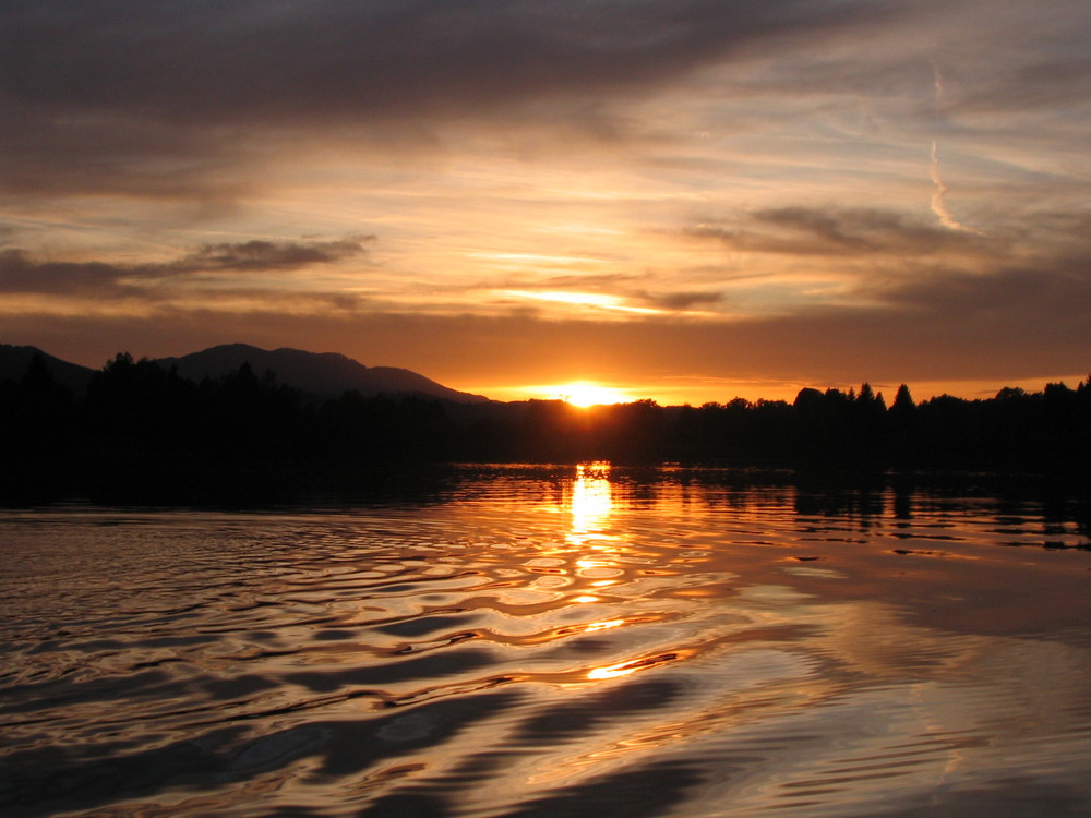 Sonnenuntergang am Staffelsee