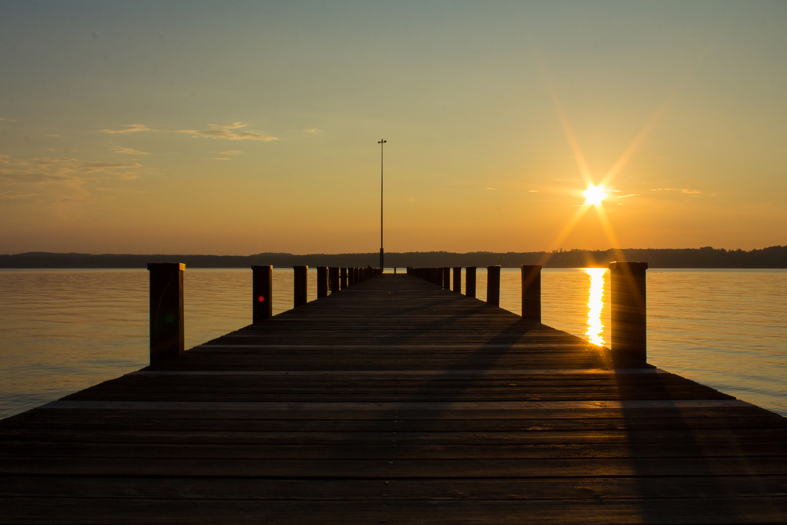 Sonnenuntergang am Starnbeger See