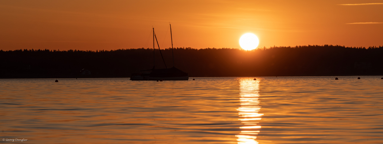 Sonnenuntergang am Starnberger See