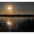 Sonnenuntergang am Stausee