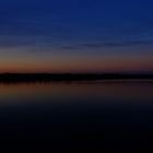 Sonnenuntergang am stausee