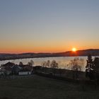 Sonnenuntergang am Stausee Losheim