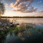 Sonnenuntergang am Stausee Tüngeda