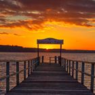 Sonnenuntergang am Steg der Kellersee - Rundfahrt