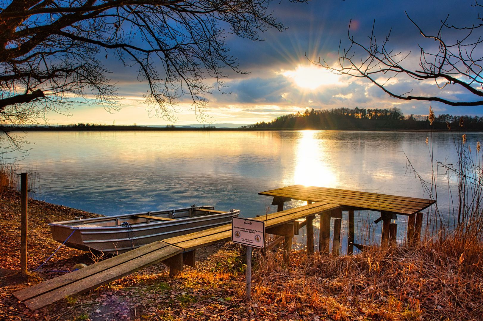 Sonnenuntergang am Steg Nr. 9