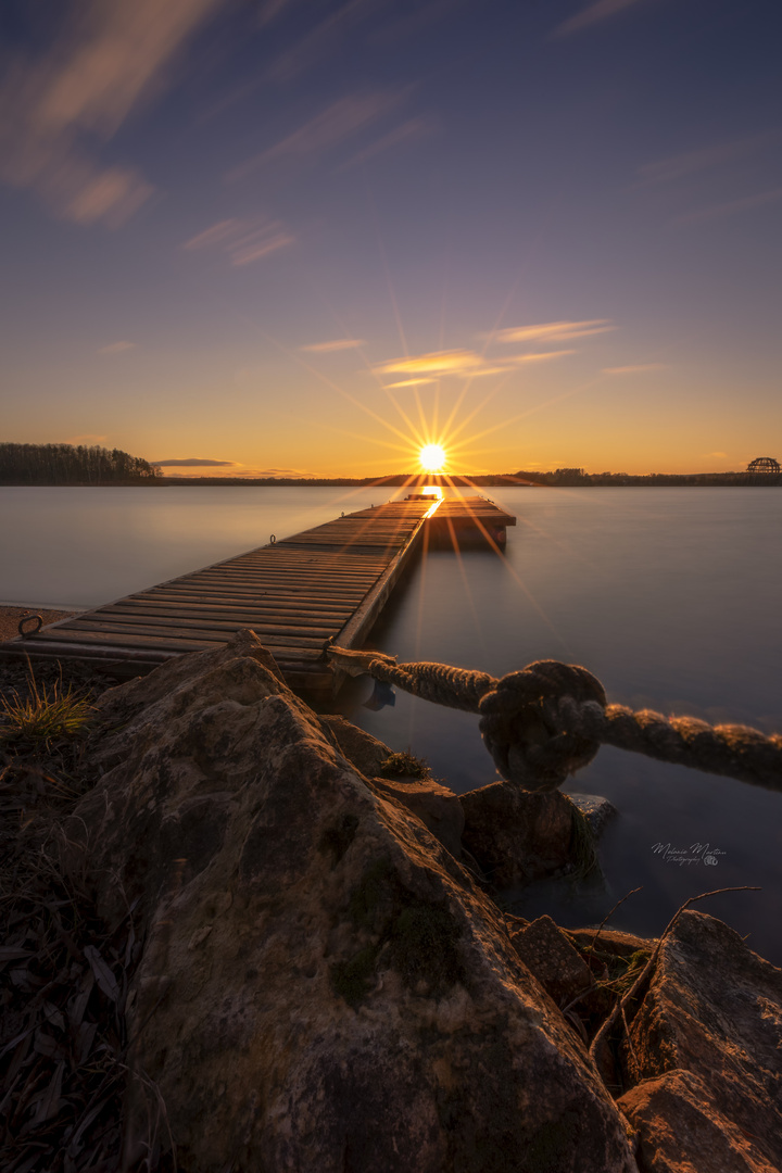 Sonnenuntergang am Steinberger See 