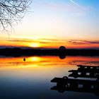 Sonnenuntergang am Steinberger See in der Nähe von Schwandorf