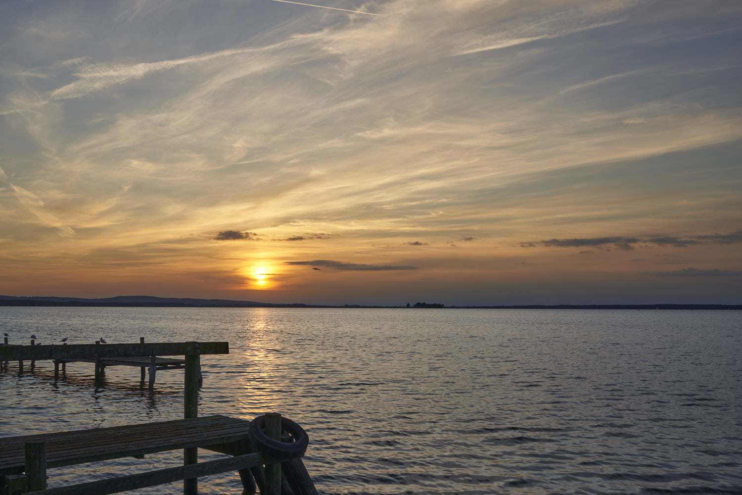 Sonnenuntergang am Steinhuder Meer ...